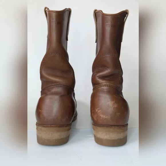 VTG Red Wing's Pecos Brown Leather Boots Men's Shoes size 10 D Made In The USA